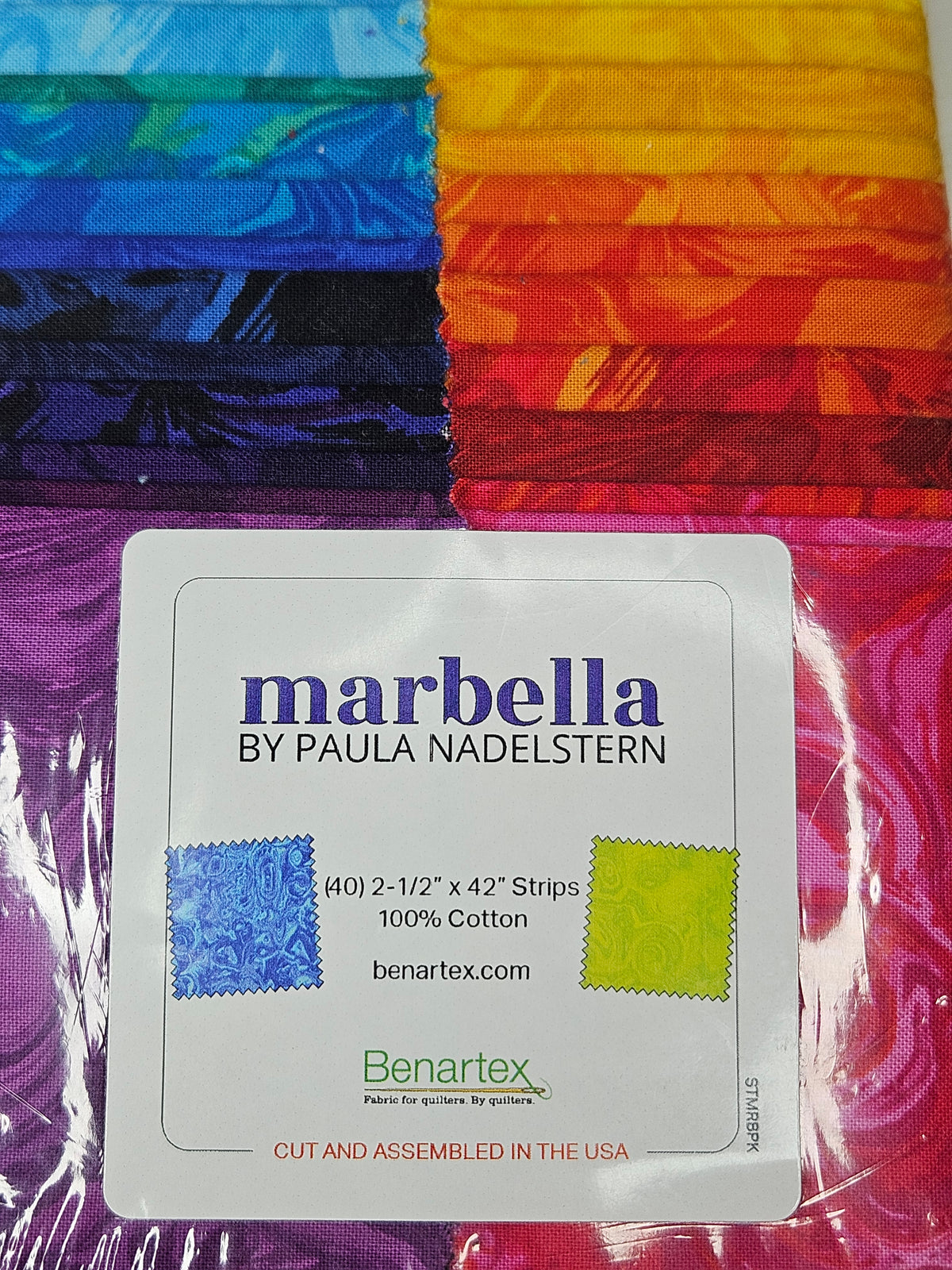 Jelly Roll/Fabric Strip Rug Craft Chest Kit - Benartex Paula Nadelstern Marbella