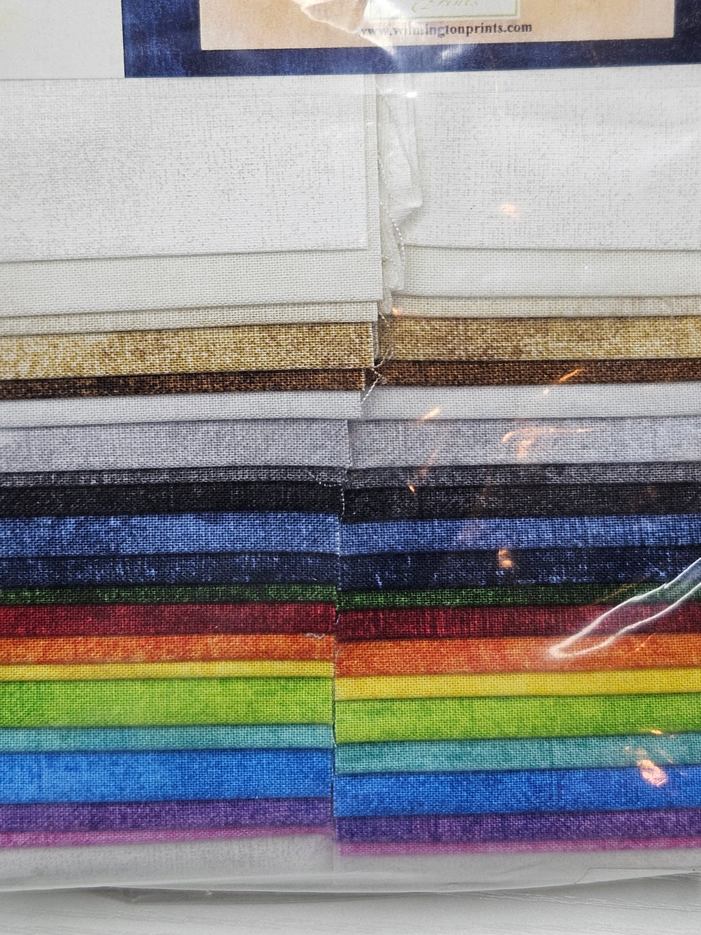 Jelly Roll/Fabric Strip Rug Craft Chest Kit - Wilmington Full Spectrum Rainbow 40 Karat Gems
