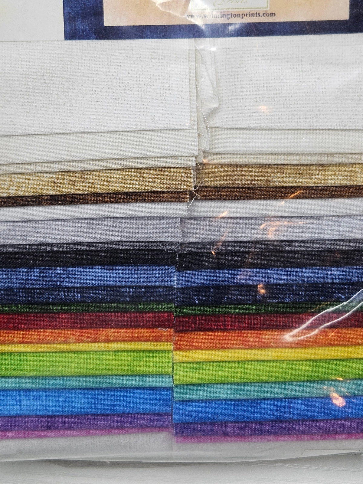 Jelly Roll/Fabric Strip Rug Craft Chest Kit - Wilmington Full Spectrum Rainbow 40 Karat Gems
