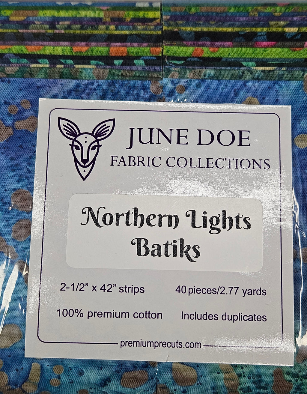 Jelly Roll/Fabric Strip Rug Craft Chest Kit - June Doe Northern Lights Batiks
