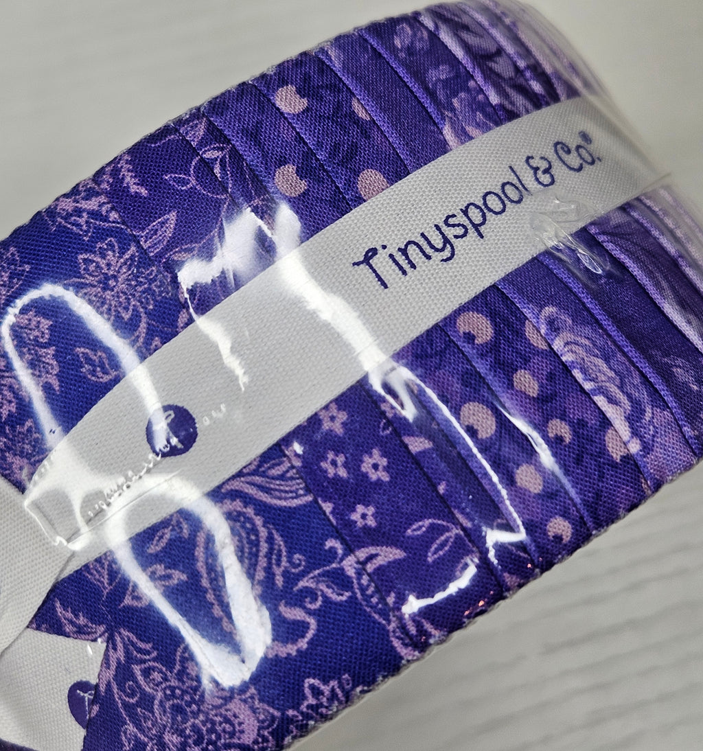 Jelly Roll/Fabric Strip Rug Craft Chest Kit - Tiny Spool & Co. Royal Purple