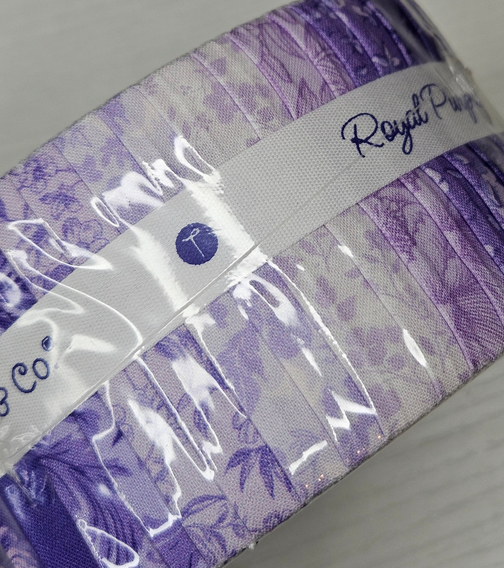 Jelly Roll/Fabric Strip Rug Craft Chest Kit - Tiny Spool & Co. Royal Purple
