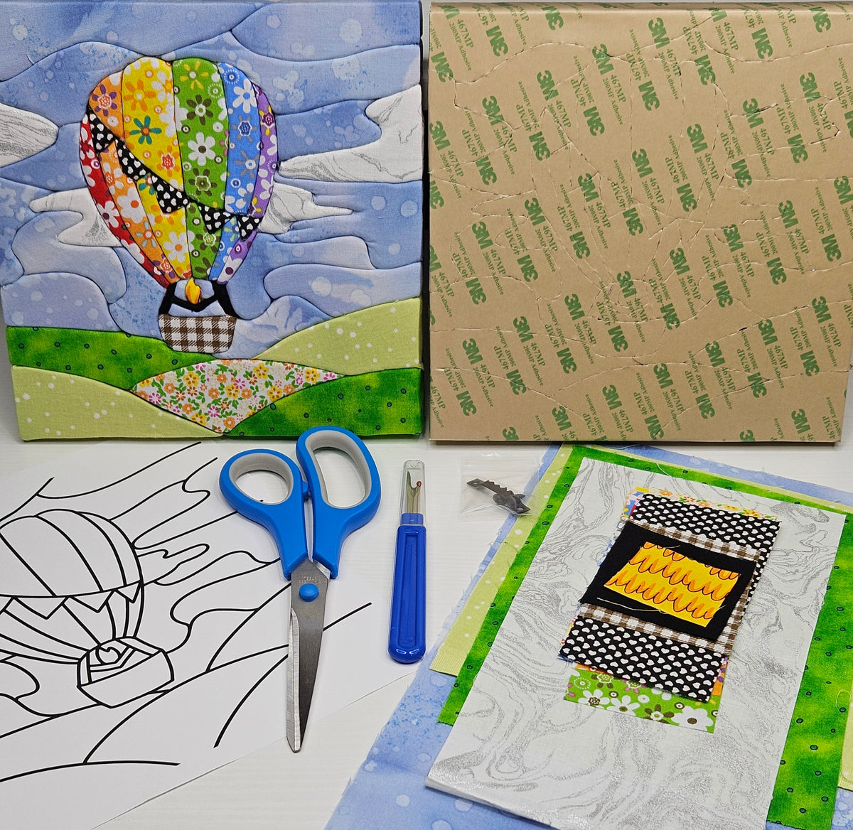 Hot Air Balloon Kinusaiga Craft Chest Kit 8x8